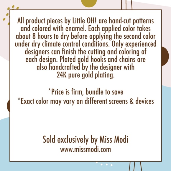 Hand-Crafted Westie Enamel Stud Earrings - Picture 2 of 2